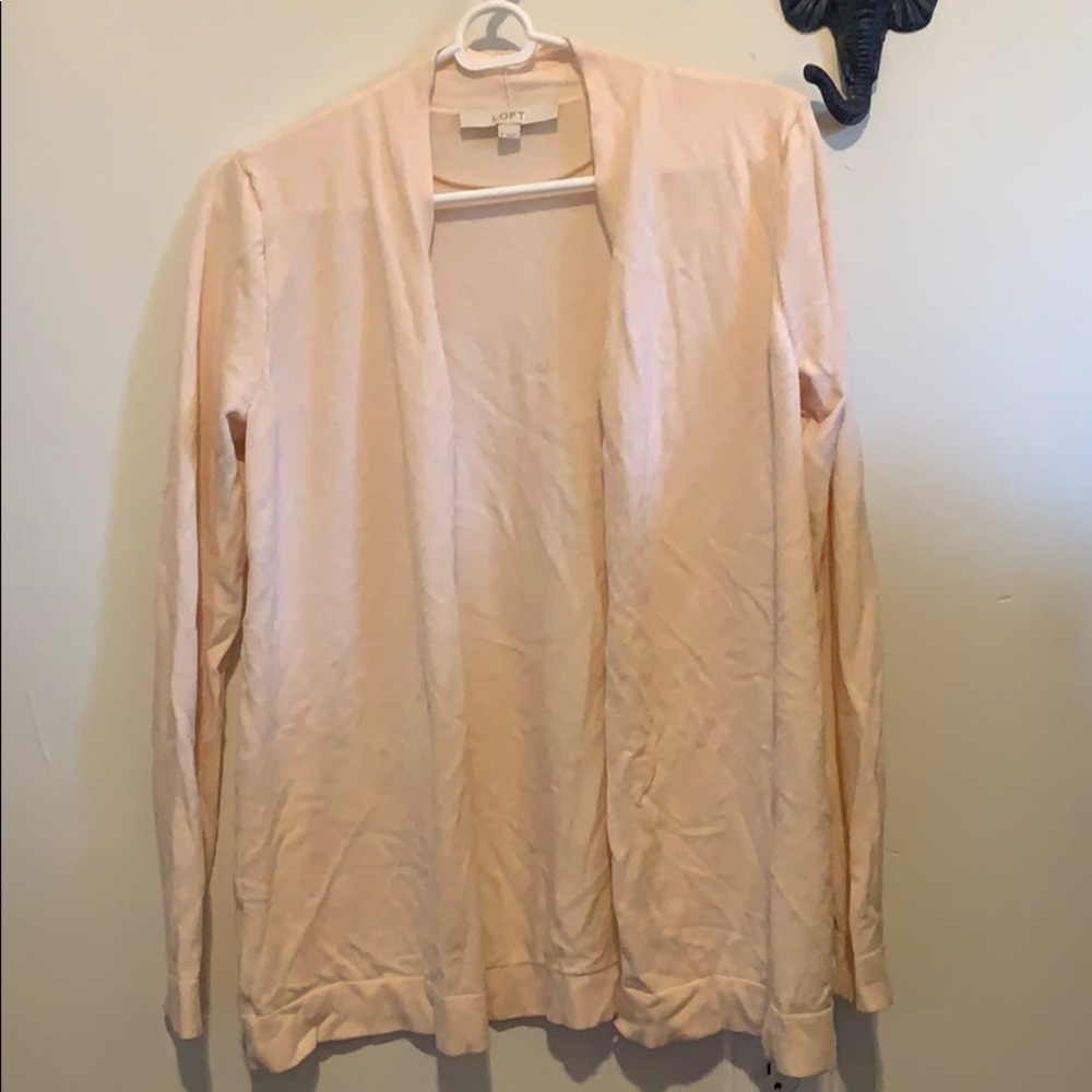 LOFT light pink cardigan